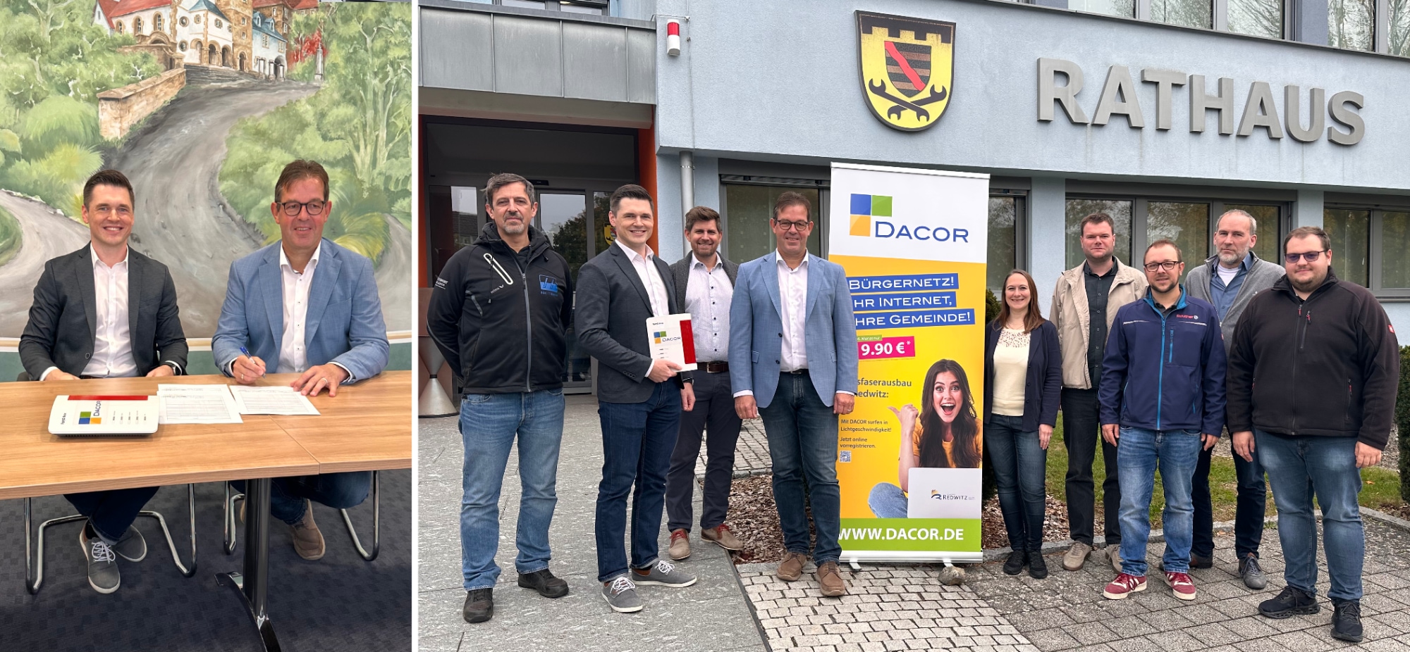 Schnelles Internet für Redwitz: Gemeinde übergibt Glasfasernetz an süc // dacor